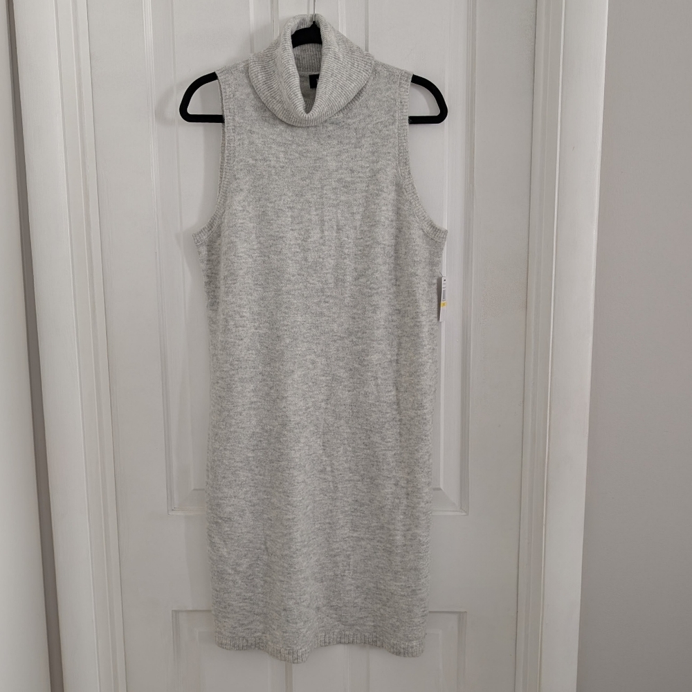 MSK Womens Sleeveless‎ Sweater Dress MEDIUM Classic Career Turtleneck Soft Knit